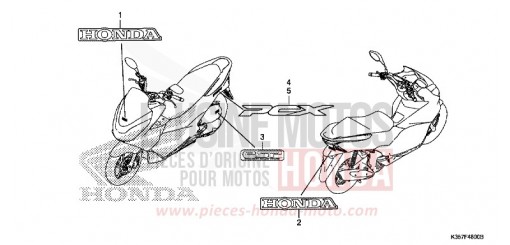 MARQUE/EMBLEME WW125EX2H de 2017